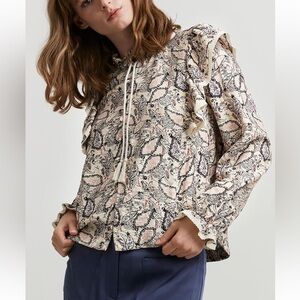 ❤️ Atelier Reve Floral Paisley Boho Blouse 36 or 6